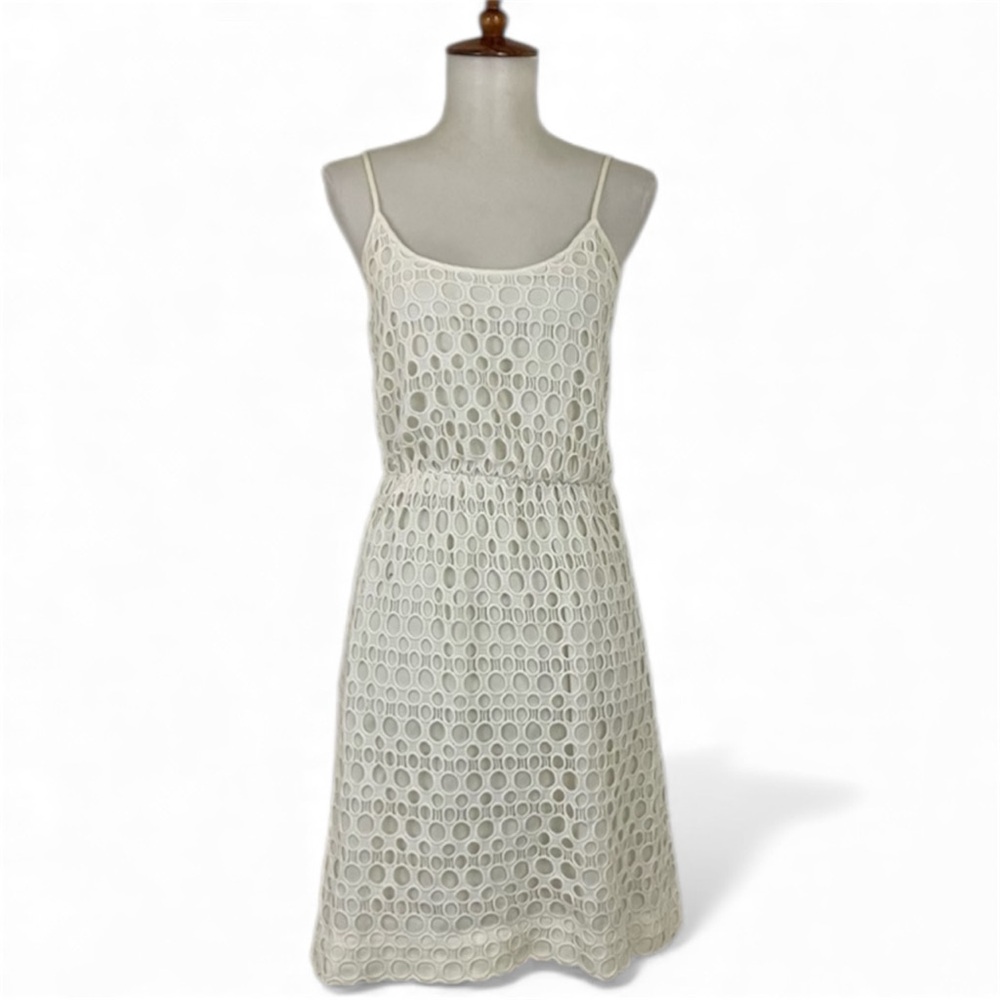 Broadway & Broome‎ Madewell Eyelet Dress Women’s 0 Sleeveless Scoop Neck Blouson